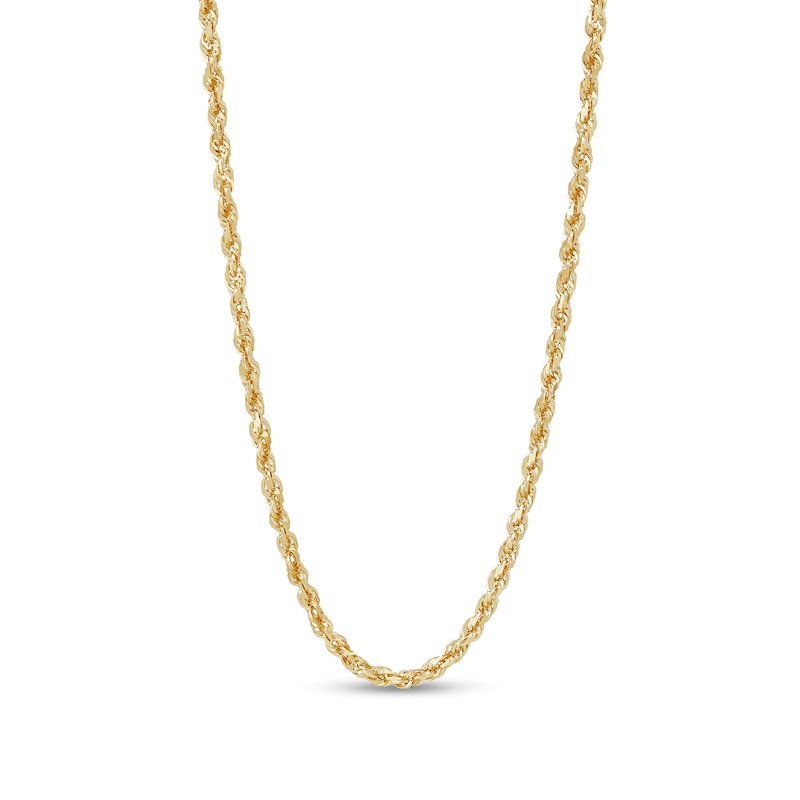 Main Image 1 of Diamond-Cut 3.8mm Rope Chain Necklace in Solid 14K Gold - 20"