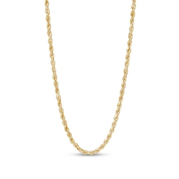 Diamond-Cut 3.8mm Rope Chain Necklace in Solid 14K Gold - 22"