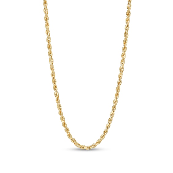 Diamond-Cut 3.8mm Rope Chain Necklace in Solid 14K Gold - 22"