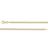 Thumbnail Image 3 of Sideways Emerald-Cut Emerald and 1/10 CT. T.W. Diamond Frame Curb Chain Bracelet in 10K Gold