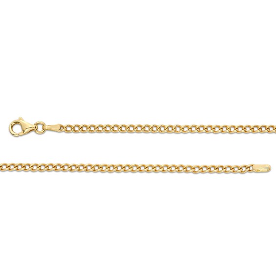 Sideways Emerald-Cut Emerald and 1/10 CT. T.w. Diamond Frame Curb Chain Bracelet in 10K Gold