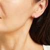 Thumbnail Image 2 of 1/4 CT. T.W. Diamond Round Frame Stud Earrings in 10K Gold