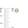 Thumbnail Image 3 of 1/4 CT. T.W. Diamond Round Frame Stud Earrings in 10K Gold
