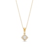 Thumbnail Image 1 of 1/4 CT. T.W. Diamond Square Frame Pendant in 10K Gold
