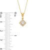 Thumbnail Image 3 of 1/4 CT. T.W. Diamond Square Frame Pendant in 10K Gold