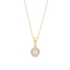 Thumbnail Image 0 of 1/4 CT. T.W. Diamond Round Frame Pendant in 10K Gold