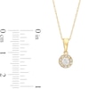 Thumbnail Image 3 of 1/4 CT. T.W. Diamond Round Frame Pendant in 10K Gold