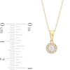 Thumbnail Image 2 of 1/4 CT. T.W. Diamond Round Frame Pendant in 10K Gold