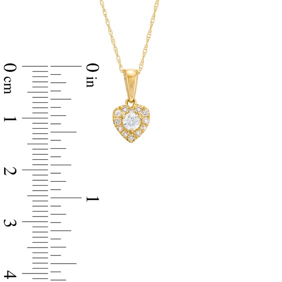 1/4 CT. T.w. Diamond Heart Frame Pendant in 10K Gold