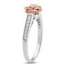 Thumbnail Image 2 of Enchanted Disney Belle 1/5 CT. T.W. Diamond Rose Ring in Sterling Silver and 10K Rose Gold