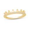 Thumbnail Image 1 of Enchanted Disney Majestic Princess 1/10 CT. T.W. Diamond Crown Ring in 10K Gold