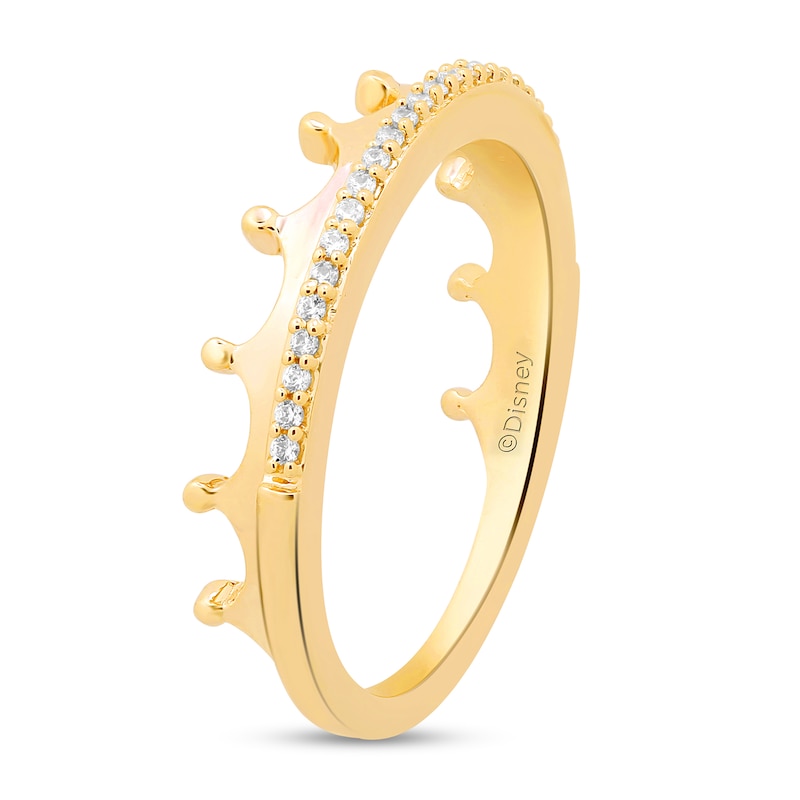 Main Image 2 of Enchanted Disney Majestic Princess 1/10 CT. T.W. Diamond Crown Ring in 10K Gold