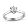 Thumbnail Image 1 of 1/2 CT. T.W. Diamond Heart Prong Emgagement Ring in 14K White Gold (I/I2)