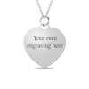 Thumbnail Image 1 of Engravable "15" Heart Pendant in Sterling Silver (1-2 Lines)