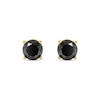 Thumbnail Image 2 of 1-1/2 CT. T.W. Black Diamond Stud Earrings in 10K Gold