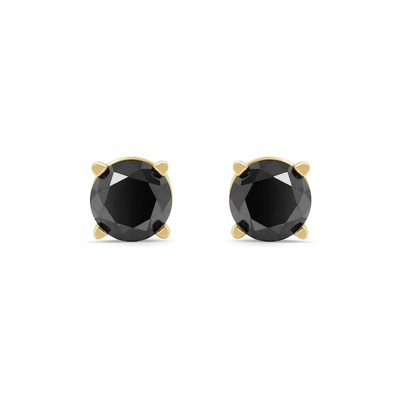1-1/2 CT. T.w. Black Diamond Stud Earrings in 10K Gold