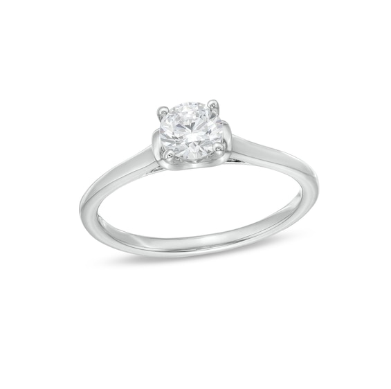 1/2 CT. Diamond Solitaire Engagement Ring in 14K White Gold