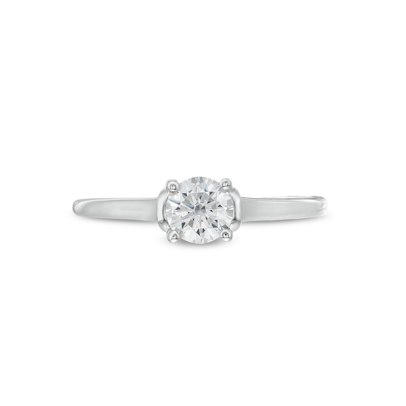 Main Image 4 of 1/2 CT. Diamond Solitaire Engagement Ring in 14K White Gold