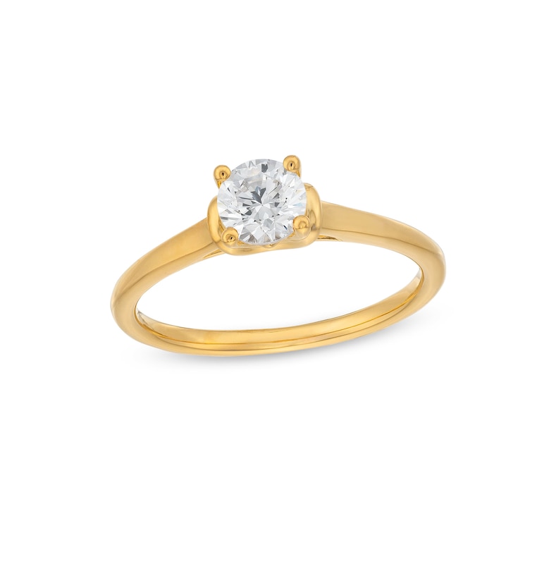 Main Image 1 of 1/2 CT. Diamond Solitaire Engagement Ring in 14K Gold