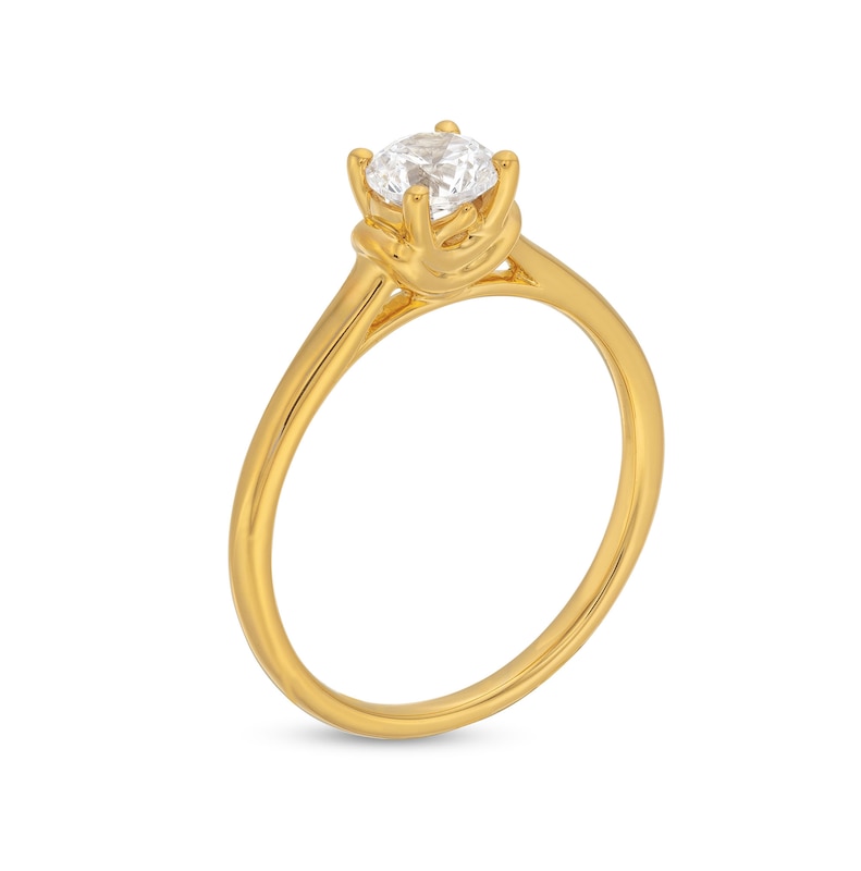 Main Image 3 of 1/2 CT. Diamond Solitaire Engagement Ring in 14K Gold