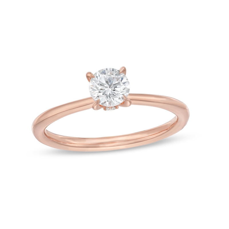 Main Image 1 of 1/2 CT. T.W. Diamond Engagement Ring in 14K Rose Gold