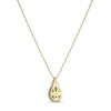 Thumbnail Image 4 of Pear-Shaped Peridot and White Lab-Created Sapphire Frame Pendant in Sterling Silver with 18K Gold Plate