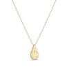 Thumbnail Image 4 of Pear-Shaped Lab-Created Opal and White Sapphire Frame Pendant in Sterling Silver with 18K Gold Plate