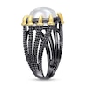 Thumbnail Image 1 of Men’s 10.5-11.0mm Freshwater Cultured Pearl Multi-Row Claw Ring in Two-Tone Sterling Silver