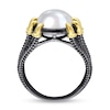 Thumbnail Image 3 of Men’s 10.5-11.0mm Freshwater Cultured Pearl Multi-Row Claw Ring in Two-Tone Sterling Silver