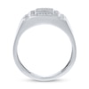 Thumbnail Image 3 of Men's 1/4 CT. T.W. Diamond Frame Ring in 10K White Gold