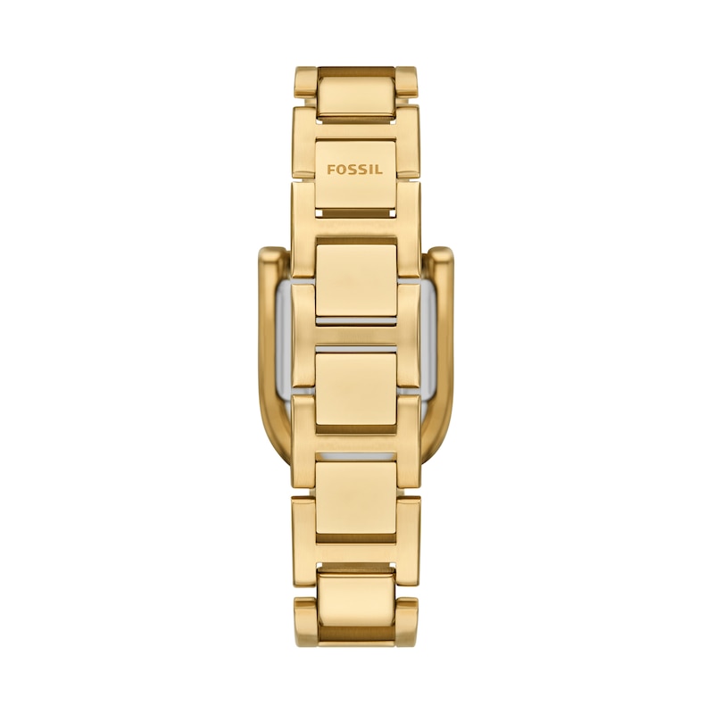 Main Image 2 of Ladies' Fossil Harwell Gold-Tone IP D-Link Watch with Rectangular Silver Sunray Dial (Model: ES5327)