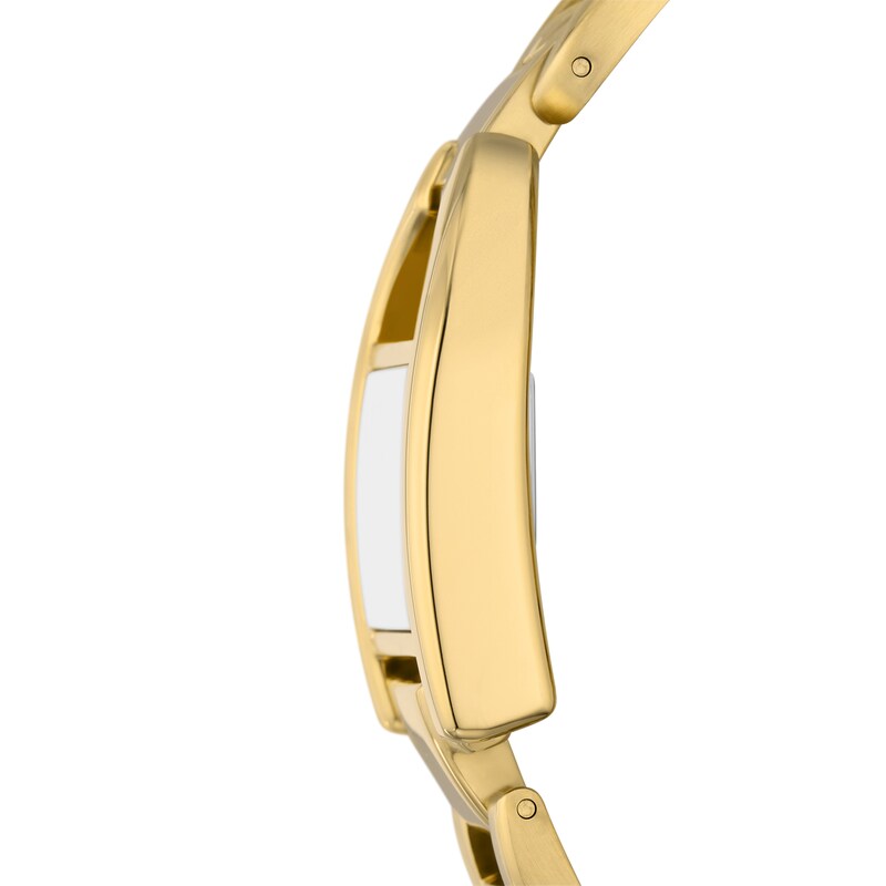 Main Image 3 of Ladies' Fossil Harwell Gold-Tone IP D-Link Watch with Rectangular Silver Sunray Dial (Model: ES5327)