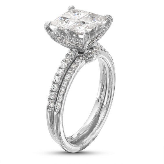 2 CT. T.w. Quad Princess-Cut Diamond Bridal Set in 14K White Gold