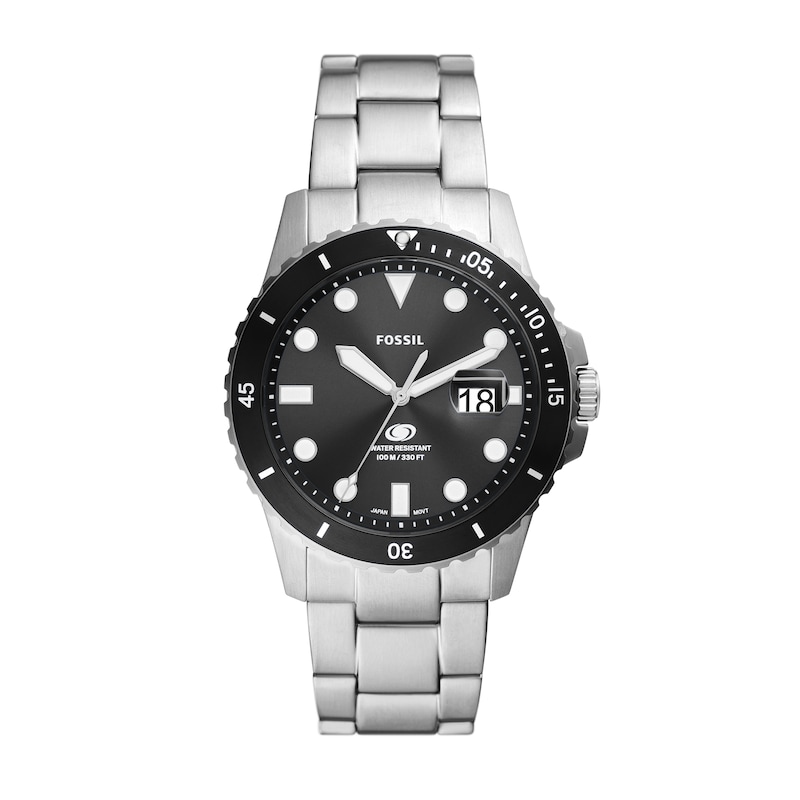 Main Image 1 of Men's Fossil Blue Dive Watch with Black Dial (Model: FS6032)