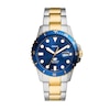 Thumbnail Image 1 of Men's Fossil Blue Dive Two-Tone Watch with Blue Dial (Model: FS6034)