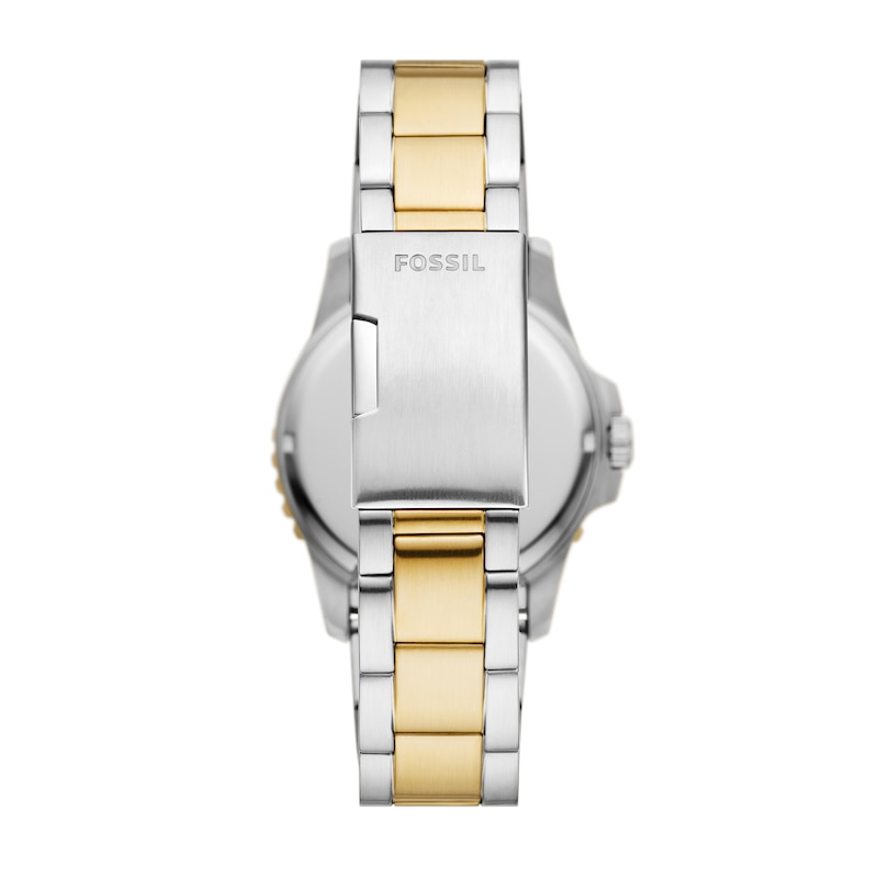 Main Image 2 of Men's Fossil Blue Dive Two-Tone Watch with Blue Dial (Model: FS6034)
