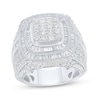 Thumbnail Image 1 of 5 CT. T.W. Multi-Diamond Cushion-Shaped Frame Ring in 10K White Gold