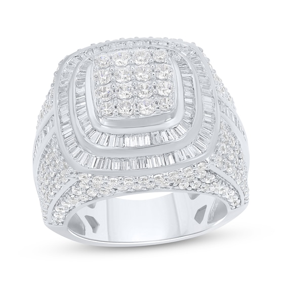 5 CT. T.w. Multi-Diamond Cushion-Shaped Frame Ring in 10K White Gold