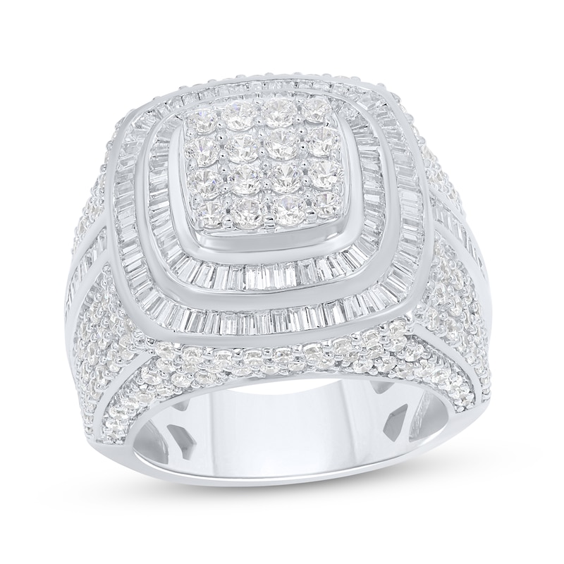 Main Image 1 of 5 CT. T.W. Multi-Diamond Cushion-Shaped Frame Ring in 10K White Gold