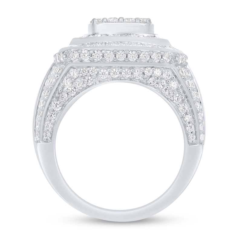 Main Image 3 of 5 CT. T.W. Multi-Diamond Cushion-Shaped Frame Ring in 10K White Gold