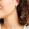 Thumbnail Image 2 of Heart-Shaped Rhodolite Garnet and 1/5 CT. T.W. Diamond Drop Earrings in 10K Gold