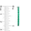 Thumbnail Image 3 of Lab-Created Emerald and White Sapphire Inside Out Hoops in 10K White Gold