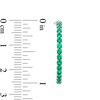 Thumbnail Image 2 of Lab-Created Emerald and White Sapphire Inside Out Hoops in 10K White Gold