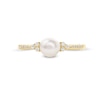 Thumbnail Image 4 of 6.0mm Freshwater Cultured Pearl and 1/10 CT. T.W. Diamond Ring in 10K Gold