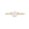 Thumbnail Image 3 of 6.0mm Freshwater Cultured Pearl and 1/10 CT. T.W. Diamond Ring in 10K Gold