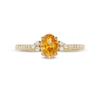 Thumbnail Image 4 of Oval Citrine and 1/10 CT. T.W. Diamond Ring in 10K Gold