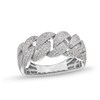 Thumbnail Image 1 of 3/4 CT. T.W. Diamond Curb Chain Link Ring in 10K White Gold
