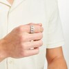 Thumbnail Image 2 of 3/4 CT. T.W. Diamond Curb Chain Link Ring in 10K White Gold
