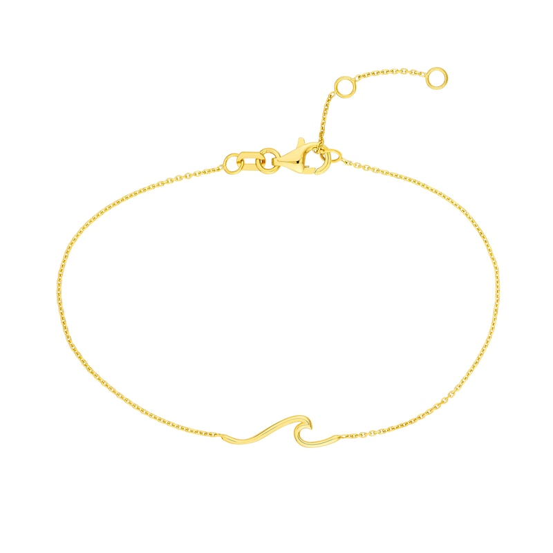Main Image 1 of Wave Bracelet in 14K Gold - 7.25"