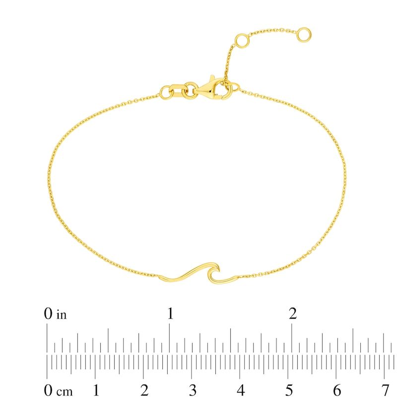 Main Image 3 of Wave Bracelet in 14K Gold - 7.25"